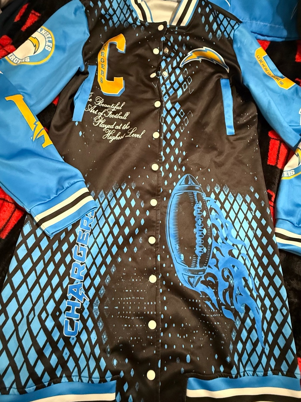 Chargers Women's Blue & Black Varsity Jacket